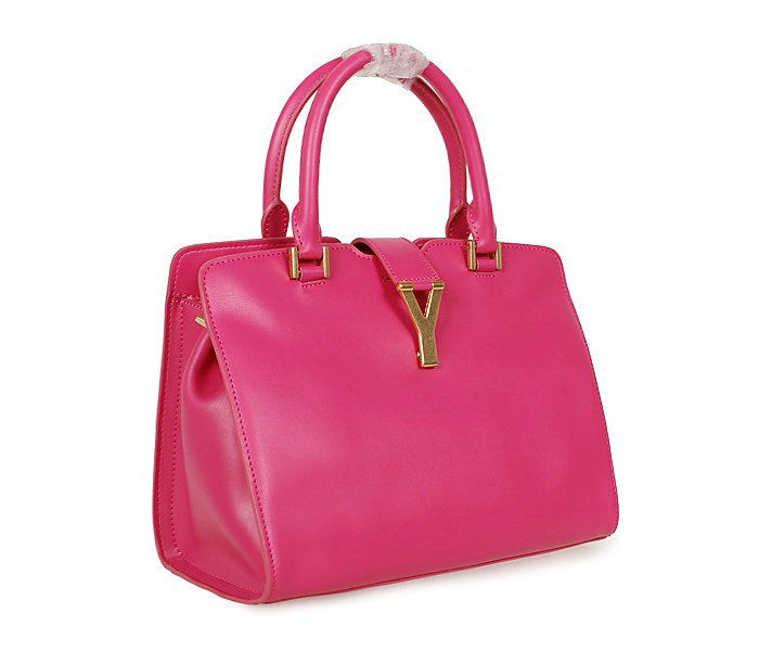 1:1 YSL small cabas chyc calfskin leather bag 8336 rosered